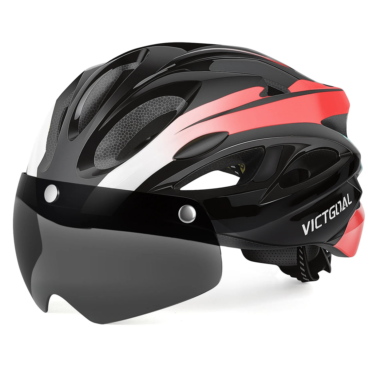 VICTGOAL Bike Helmet for Adults with Light and Goggles Lightweight MTB Road Bicycle Helmets for Men Women Cycling Ebike Scooter