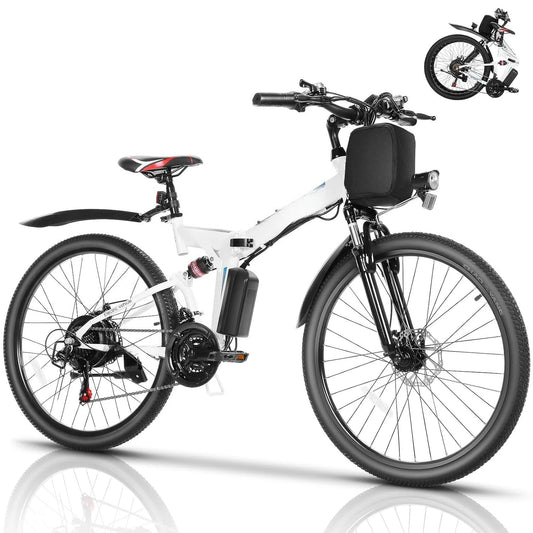M026TGB Electric Bike 26" Electric Bike for Adults, Peak 750W Folding Electric Mountain Bike, 48V Removable Battery, Customized