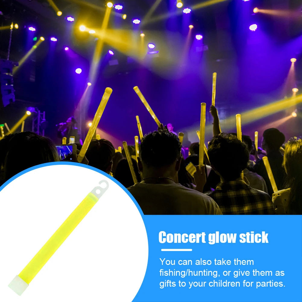 1/5pcs 6 Inch Survival Glowing Light Sticks Walking Hiking Camping SOS Gear Outdoor Sports Events Concert Lamp Stick