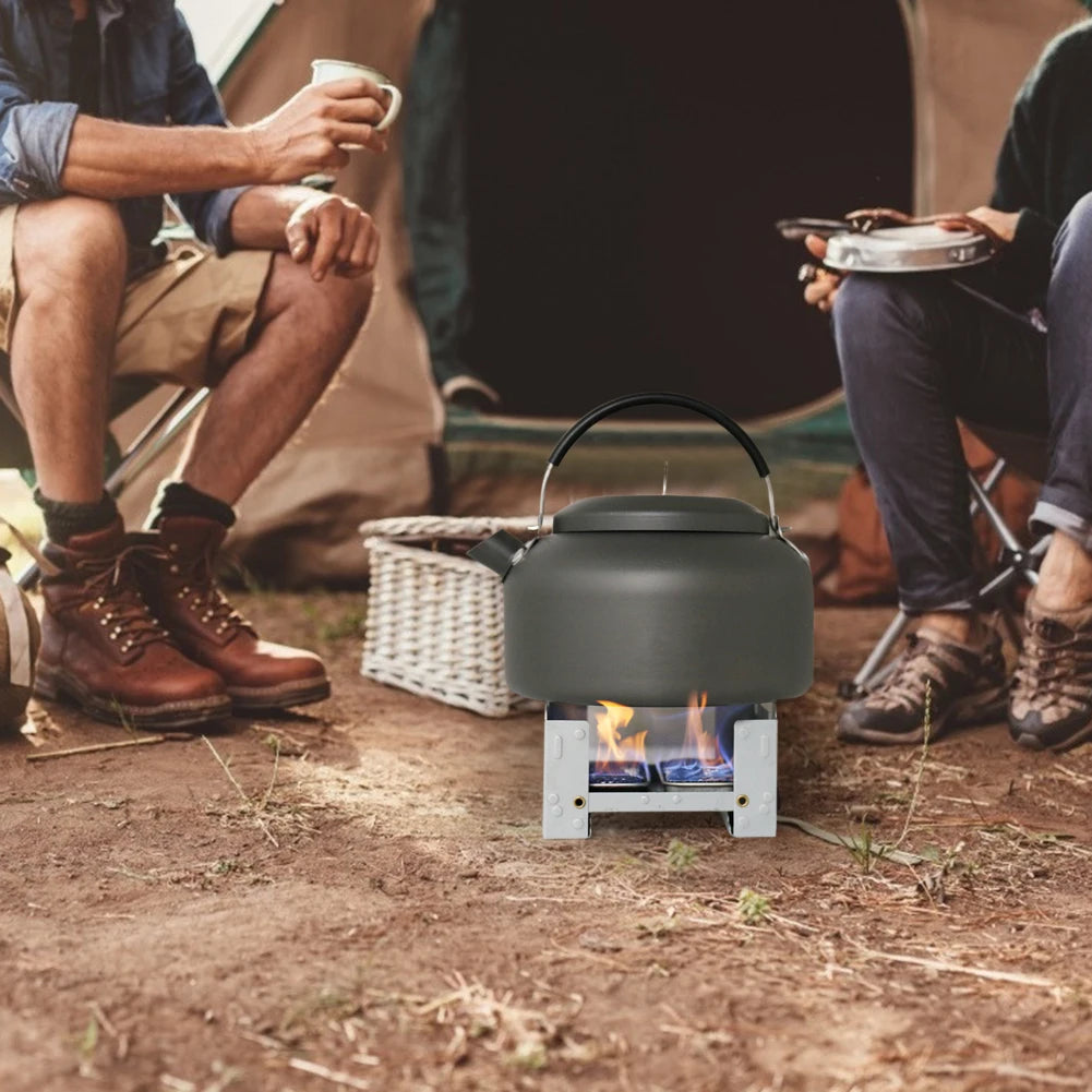 Stainless Steel Camping Alcohol Stove Push-pull Box Mini Outdoor Alcohol Stove Portable for Travel Picnic BBQ for Hiking Fishing