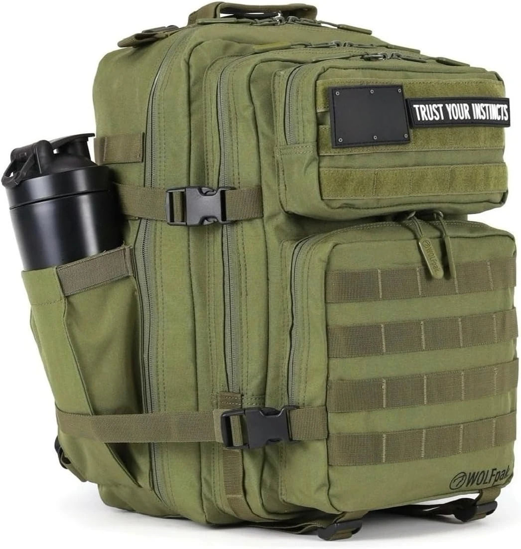 35L Athletic Gym Backpack - Durable 1000D Waterproof Oxford Material with MOLLE Webbing, Laptop Pocket