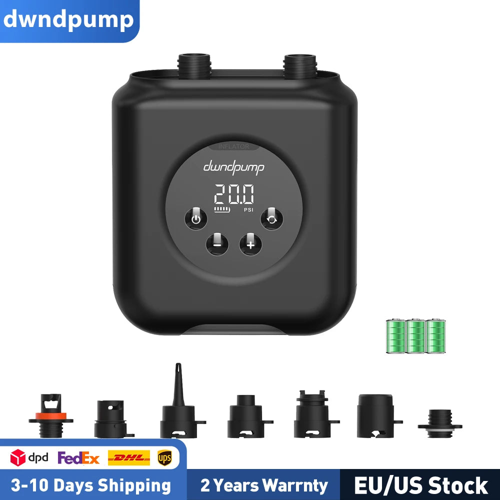 Paddle Board Pump Electric Portable Rechargeable SUP Pump 20PSI High Pressure Air Pump for PVC Boats, Kayaks, Mattress