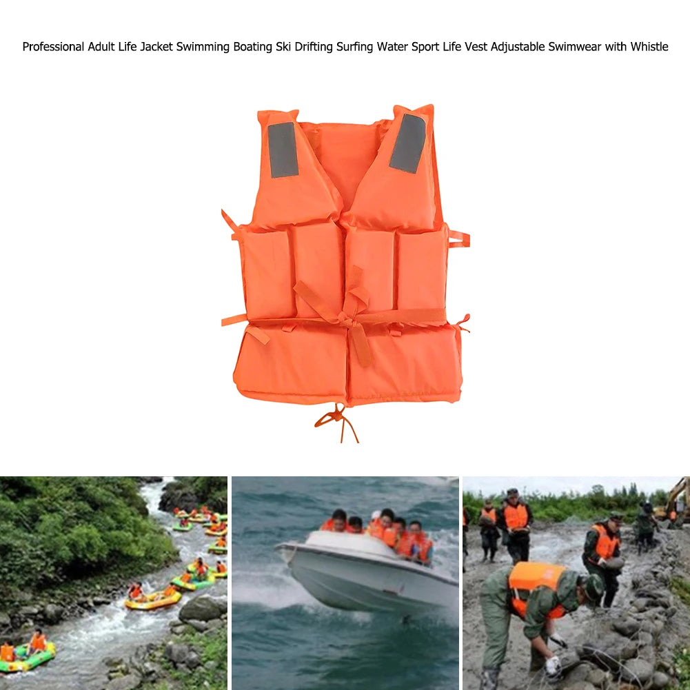 Outdoor Swimming Boating Drifting Life Vest Adjustable Life Jacket for Adults