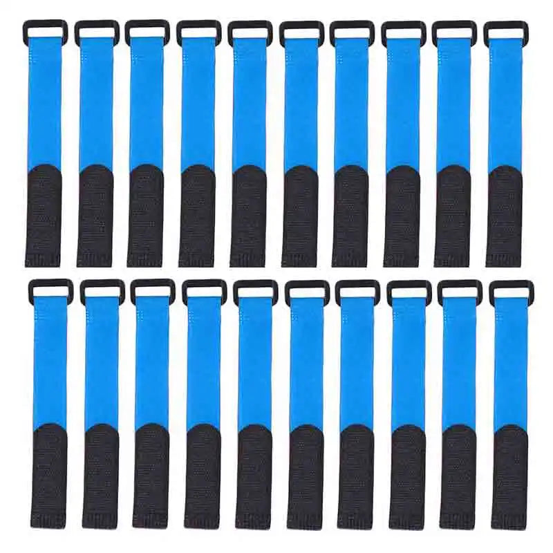 10pcs/set Reusable Fishing Rod Tie Holder Strap Suspenders Fastener Hook Loop Cable Cord Tie Belt Fishing Tackle Box Accessories