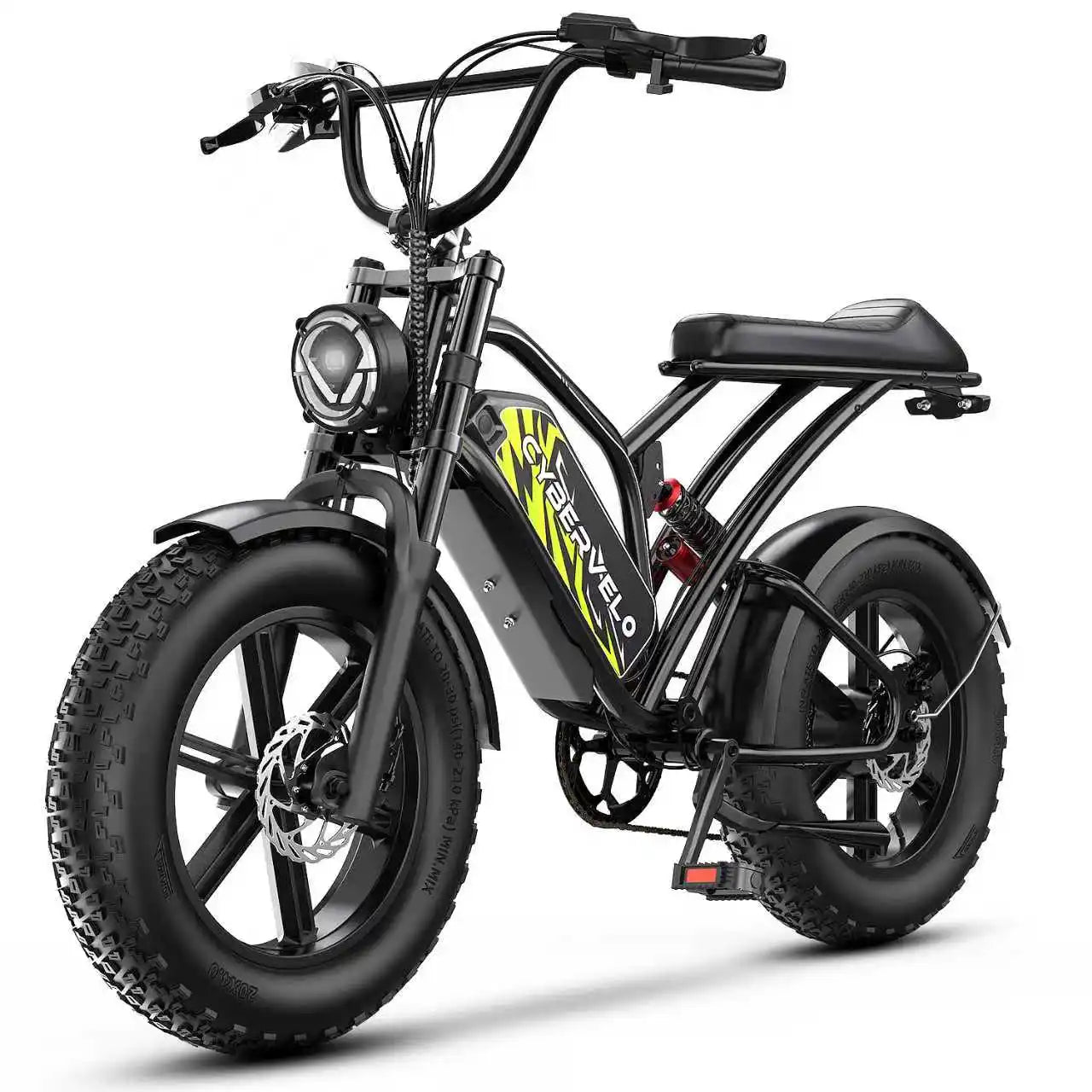 1600W Peak 20x4.0 Inch Wide Fat Tire All Terrain Ebike, 48V 20AH/30AH Removable Battery, Long Range Off Road Adult Electric Motorcycle EK11