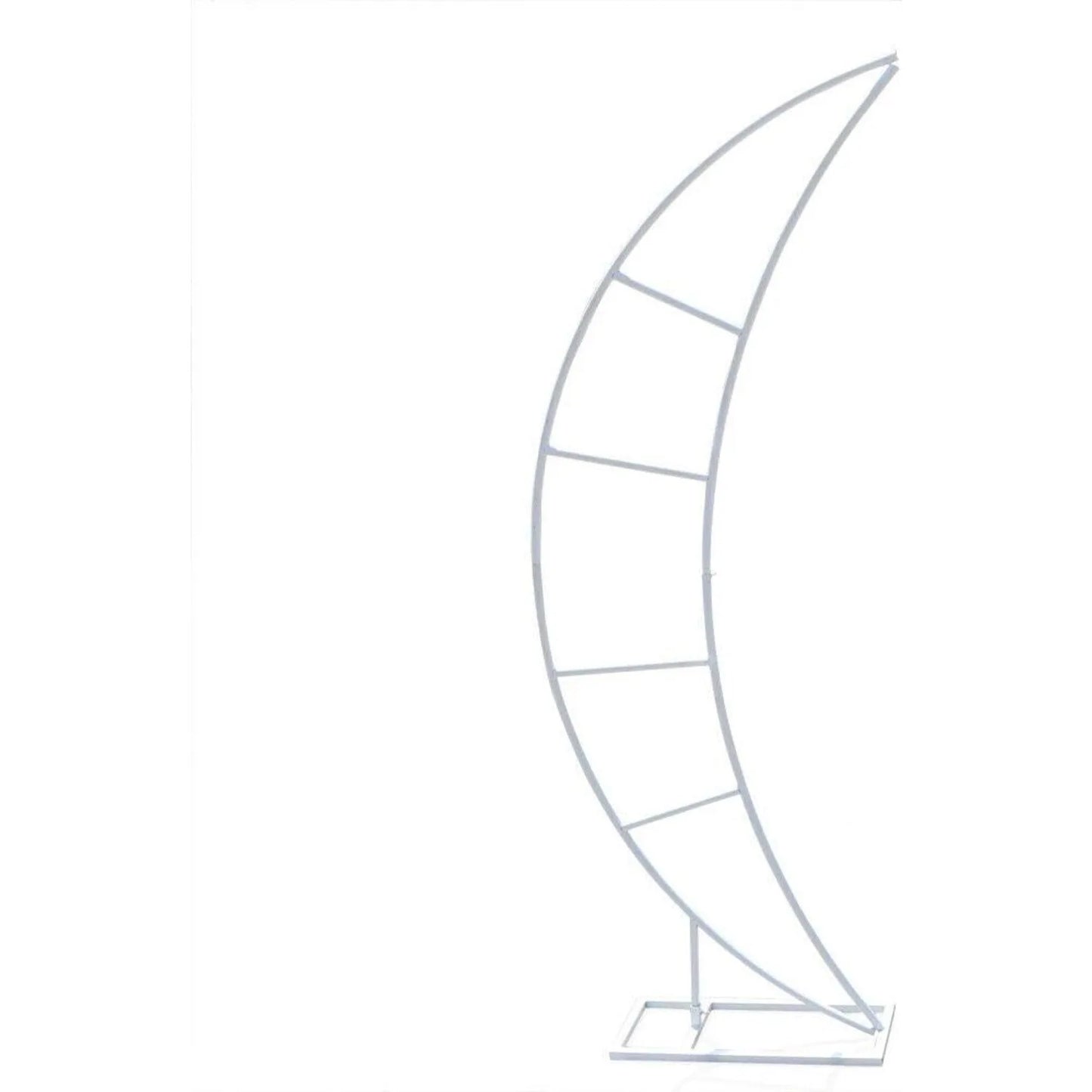 2 Pcs 2M White Crescent Arch Wedding Backdrop Stand Entryway Events Party Decor, Arch Background Stand for Wedding Anniversary Party Events Birthday Decoration, Graduation Decorations