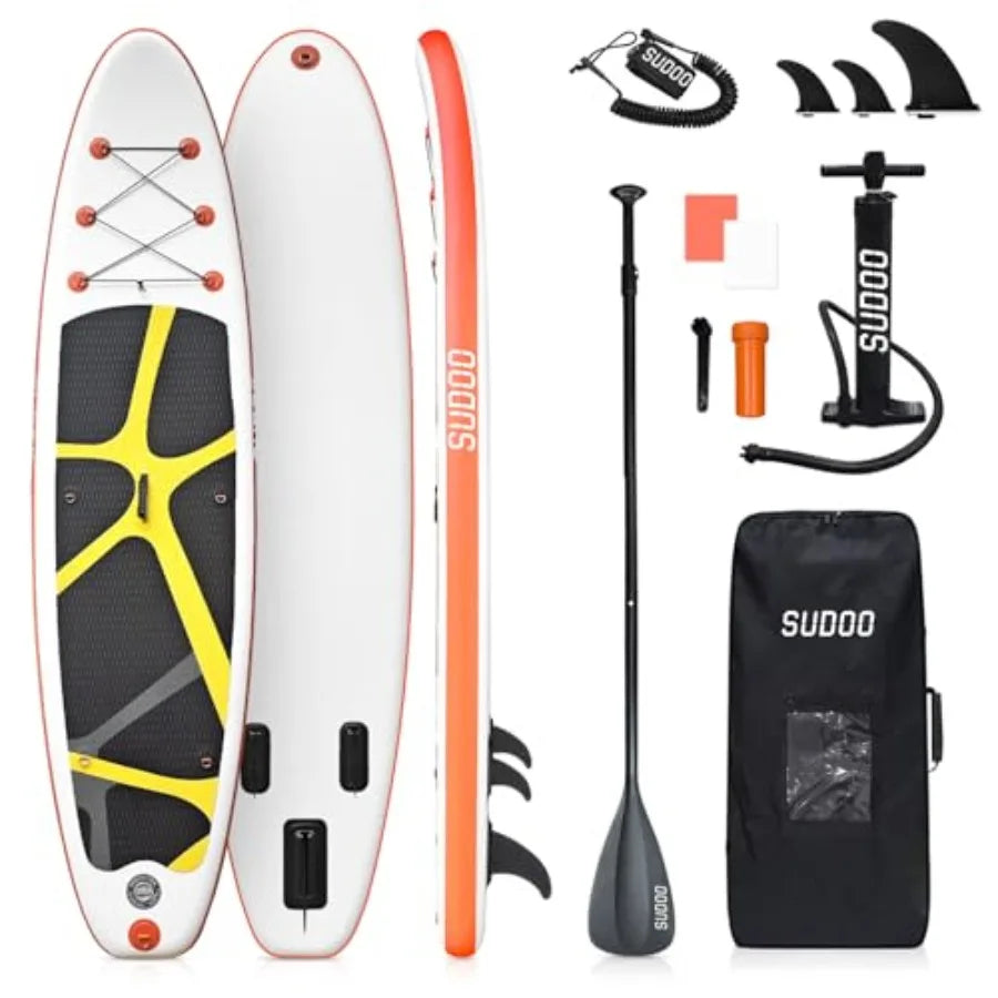 Inflatable Stand Up Paddle Board for outdoor water sports, PVC material, blue, 450LB weight capacity, wide stable non-slip EVA