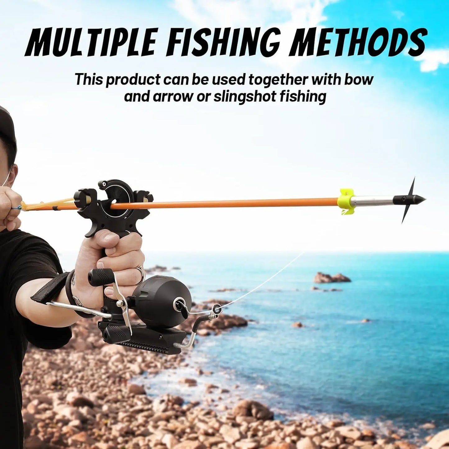 6/12pcs Fishing Arrows OD 7.8mm Solid Fiberglass Replaceable Broadheads Safety Slides Hunter Bowfishing Shooting Hunting Fish