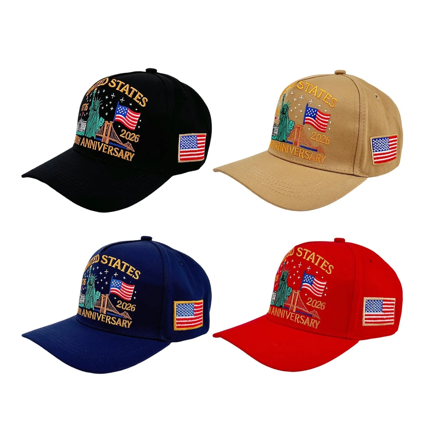 250th Anniversary of America Baseball Cap Statue of Liberty American Flag Hat