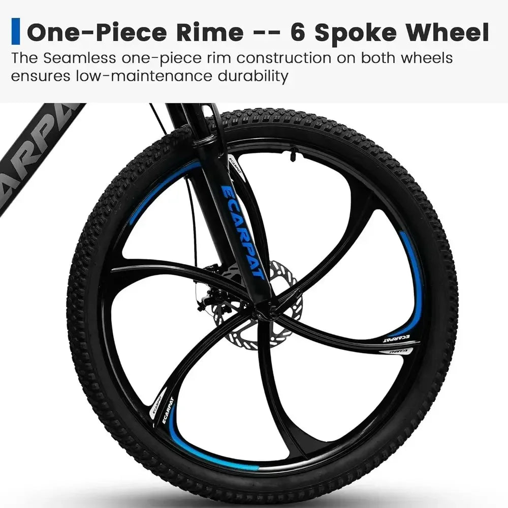 24/26/27.5 Dual Suspension Mountain Bike with 21 Speeds, High-Carbon Steel Frame, Disc/V Brakes for Men