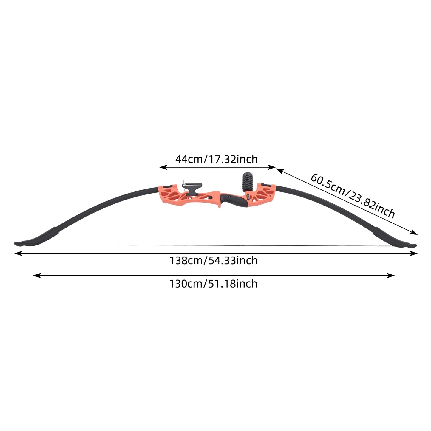 Takedown Handle Recurve Bow Set Right-handed Recurve Bow Archer Shooting Target Hunting Carbon Arrow for Household Archery Gyms