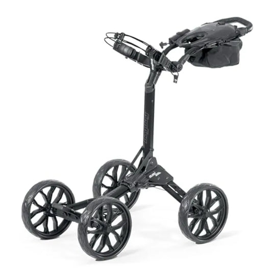 Bag Boy Quad Pro Push Cart Black/Slate for Golf Carry with Durable Polycarbonate Frame and Smooth-Rolling Wheels