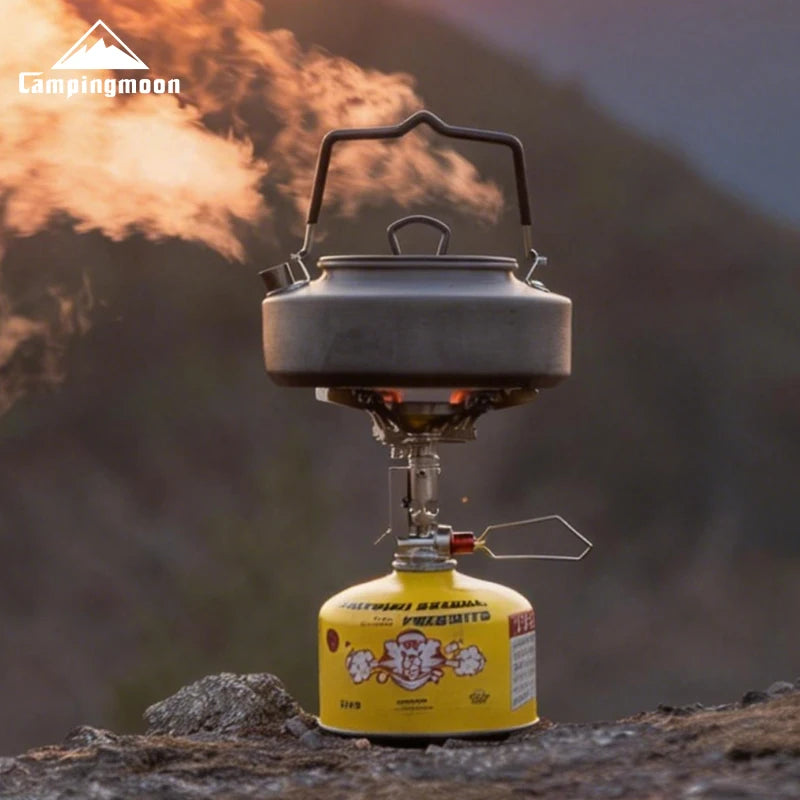 CAMPINGMOON  Titanium Rocket Stove Outdoor Mountaineering and Hiking Portable Stove High Power Stable Voltage High Mountain Stove XT-2F