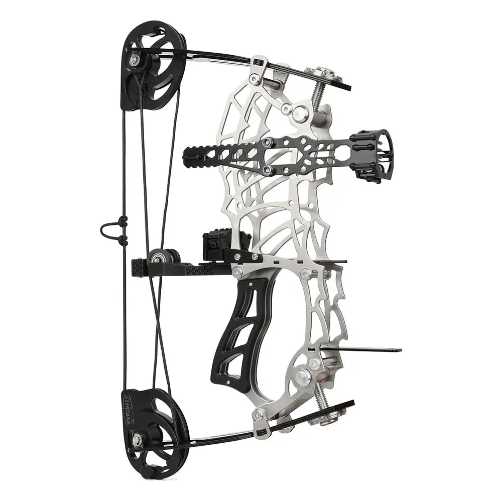 Archery Compound Bow 15-32lbs Adjustable Pulley Bow Right Hand Carbon Fiber Grip Target Practice Shooting Beginners Teen Youth