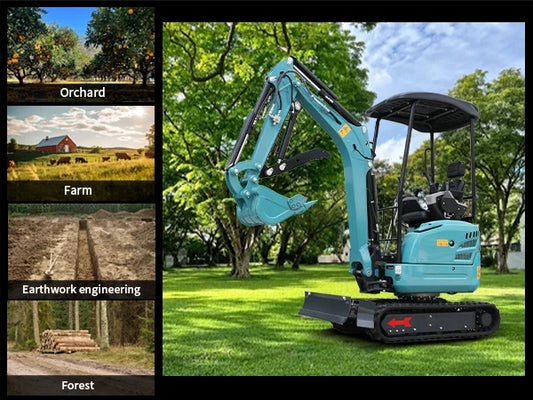 2.5Ton Mini Excavator 16 HP Kubota Engine,Telescopic Tracks & Swing Boom and Hydraulic Thumb,EPA Certified for Farm Construction