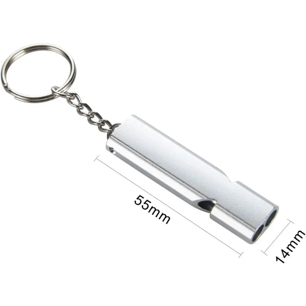 Emergency whistle Lifeguard safety whistle with lanyard and key chain Outdoor camping rescue signal Loud survival whistle