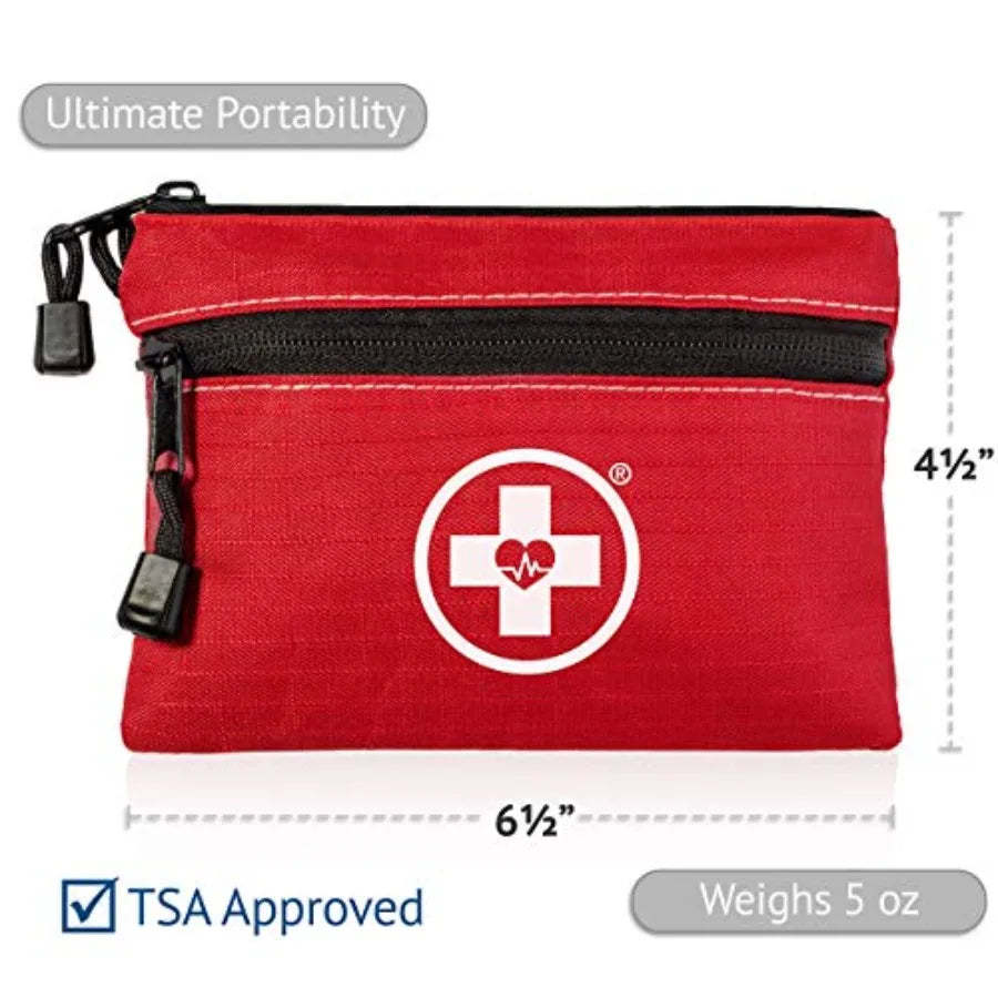 2-in-1 First Aid Kit for Car, Travel & Home, Businesses - Bonus Mini Kit for Medical Emergency Aid, Survival, Camping - 64 Piece