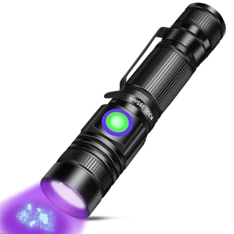 UV Flashlight Black Light USB Rechargeable 365nm Blacklight Mini, Woods lamp Portable Handheld Powerful LED Ultraviolet Lights