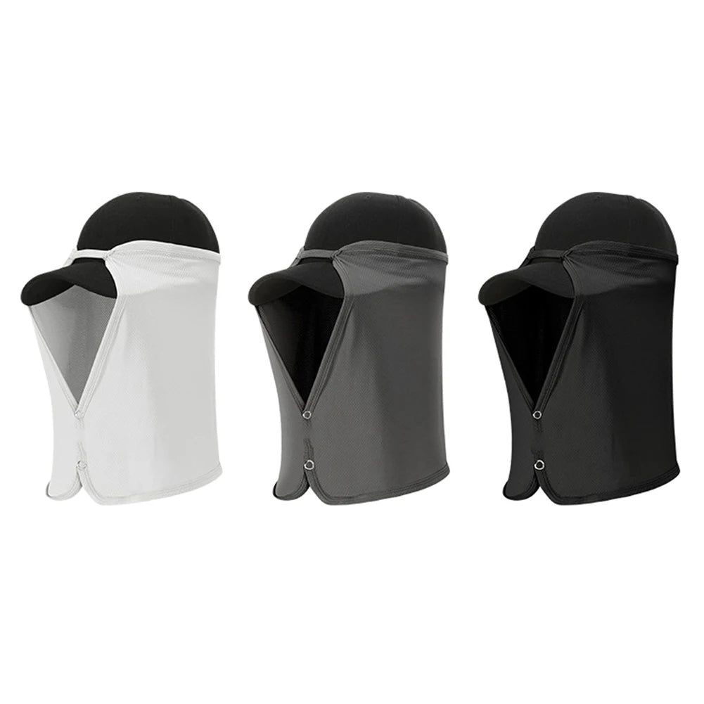Outdoor Fishing Neck Flap Cap Ice Silk Quick Drying Breathable Sun Protection Neck Flap Cover Sun Cap Fishing Hat