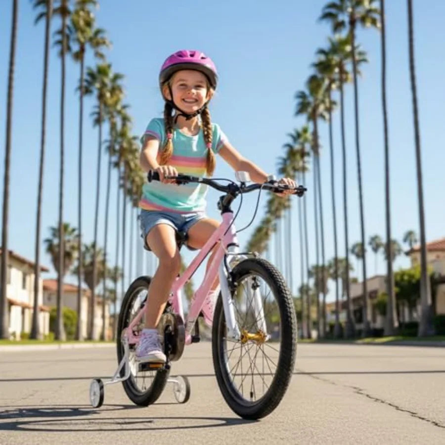 14 16 18 20 Inch Bike with Training Wheels BMX Style Bicycle for Toddlers Boys Girls Ages 3-12 Dual V-Brake Adjustable Seat Mul
