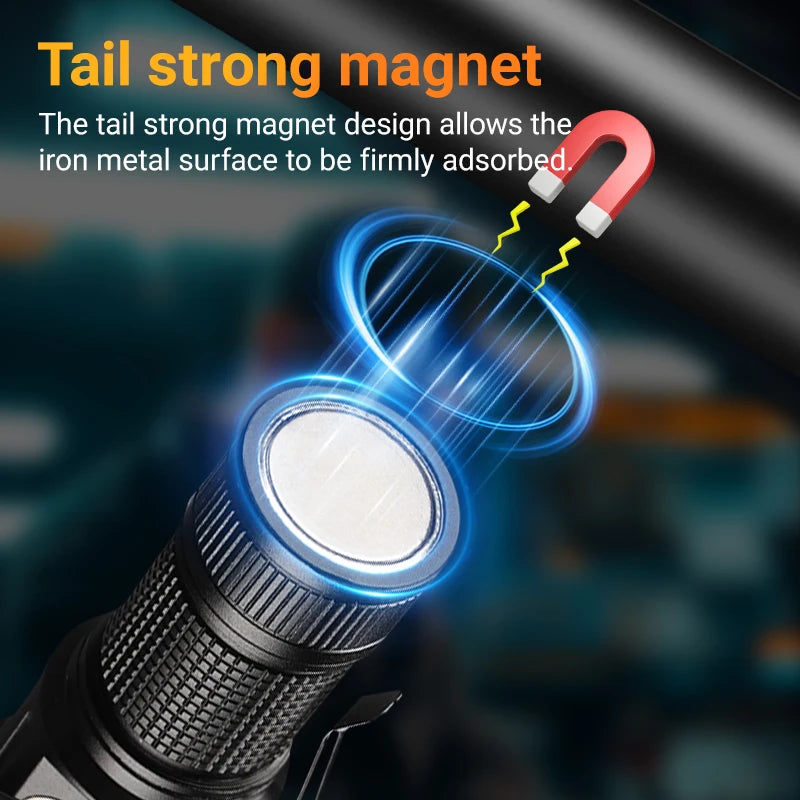 YEMAO F337X Powerful Led Flashlight 7 XTE Leds 3000 Lumens 200 Meters 18650 Battery Multi-color Auxiliary Lights EDC Torches