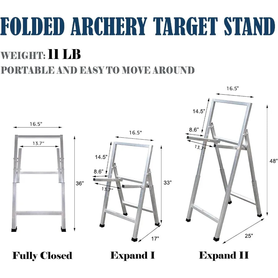 Foldable Metal Archery Target Stand for Backyard Use Durable Straw and Point Bag Target Holder with Easy Carry Design for Outdo
