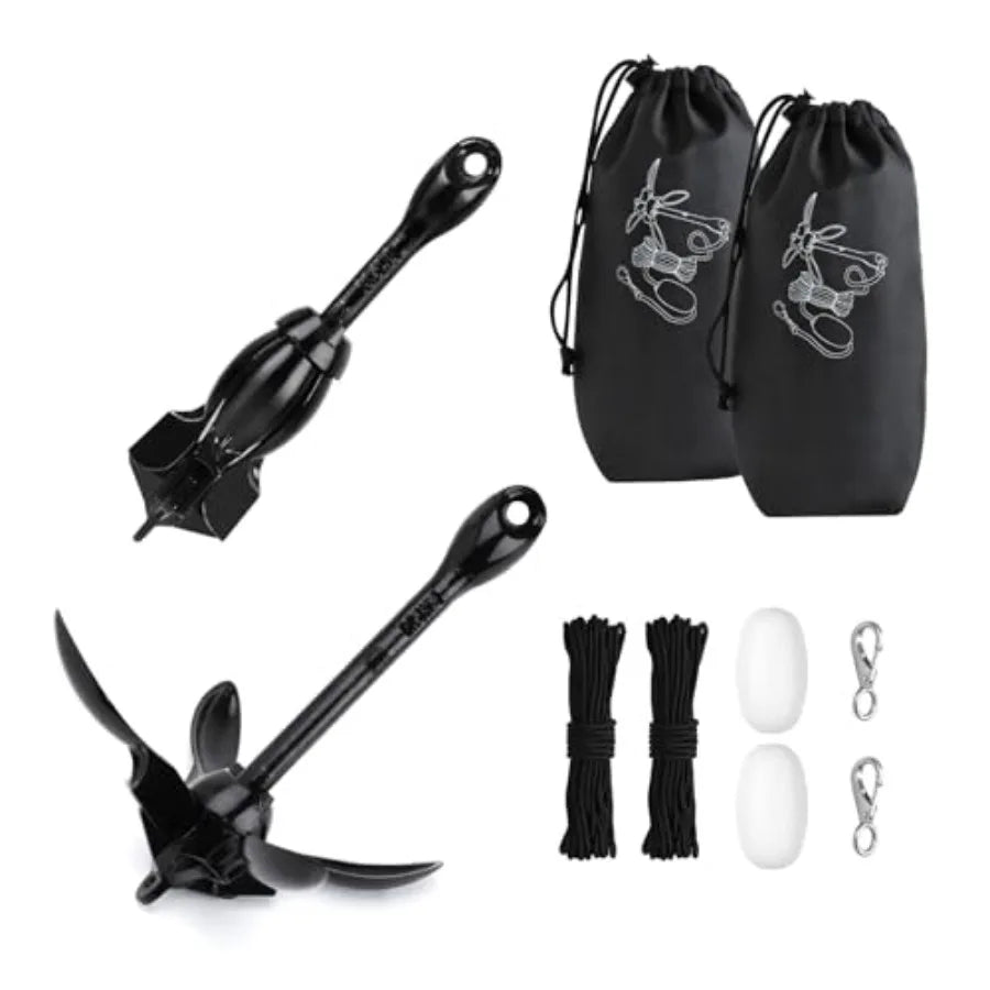 Kayak Anchor 3.5 lb Paddle Board Anchor Kit with 40 Feet Marine Rope for Kayak Canoes SUP Fishing and Paddleboard Accessories