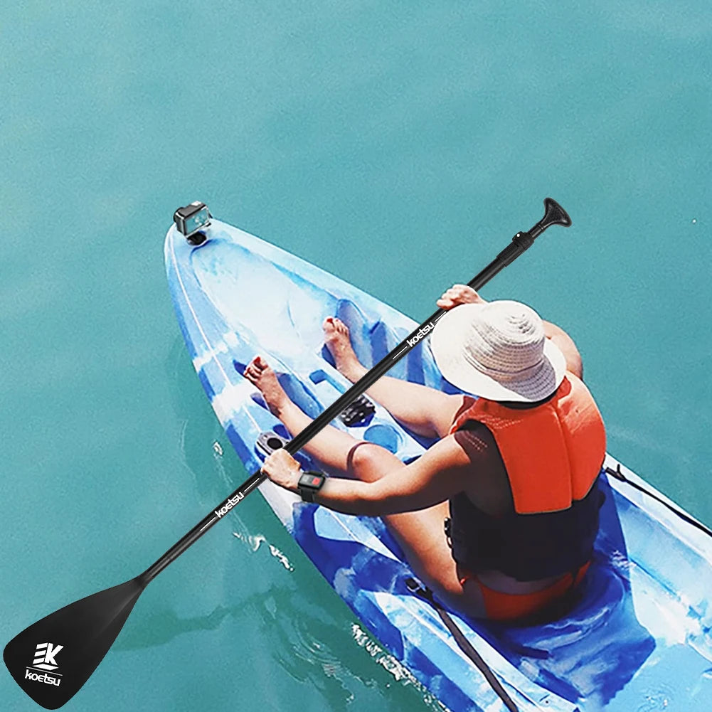 3-Piece Detachable SUP Paddle Adjustable Length Stand Up Paddleboard Paddles Aluminum Alloy One Way Paddle for Canoe Kayaking