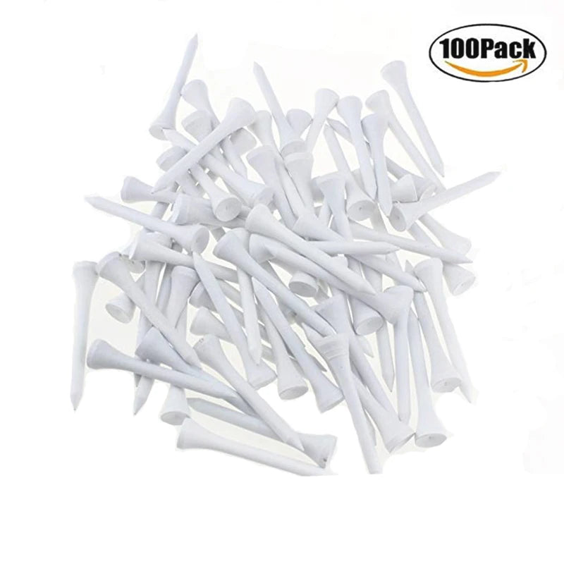 CRESTGOLF 2-1/8 Inches 54mm Wooden Golf Tees Golf Wood Tees 100pcs/Pack