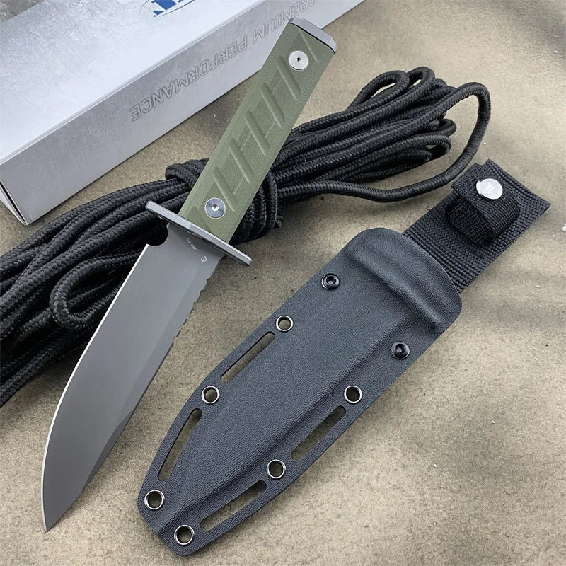 0006 Straight Knife G10 Handle D2 Blade Outdoor Camping Survival Hunting Combat Self-defense Portable Easy To Carry Multi-tool