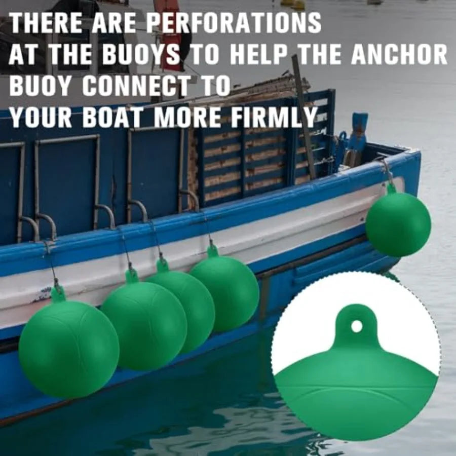 4 Pcs Inflatable Slalom Buoy Float PVC Boat Mooring Buoy Float Equipped with 1 Inflator and 3 Needles Boat Fenders Inflatable A