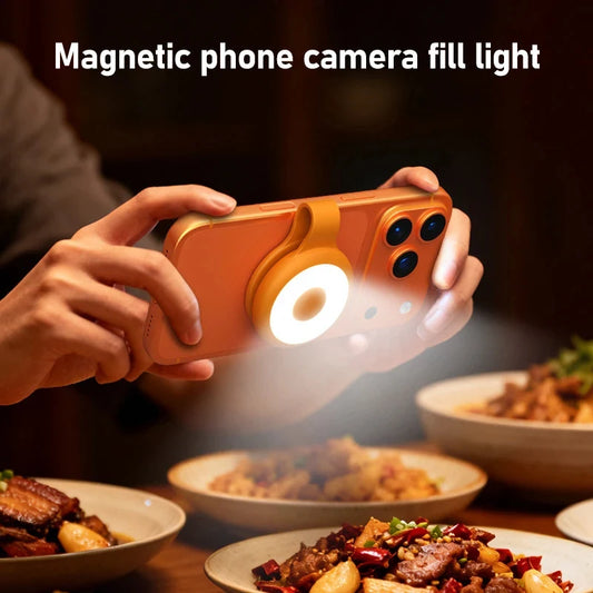 New Portable Magnetic Phone Video Light 3 Color Temperature LED Fill Light with Clip for Vlog Live Stream Photography