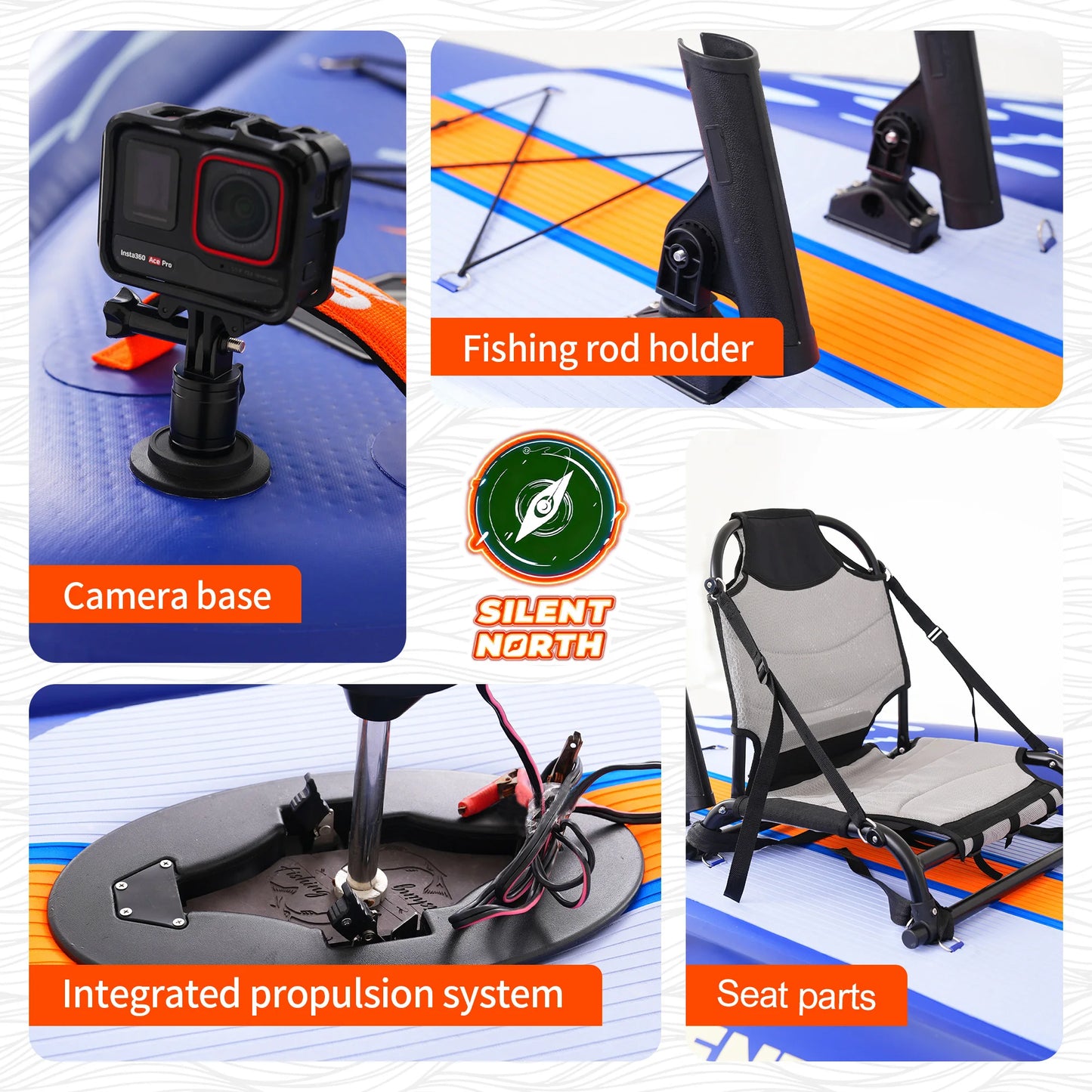 Nawakar Inflatable Fishing Boat Set Heavy Duty Inflatable Kayak Paddle Board-Long Lasting PVC Raft Adventure Boat for Thrilling
