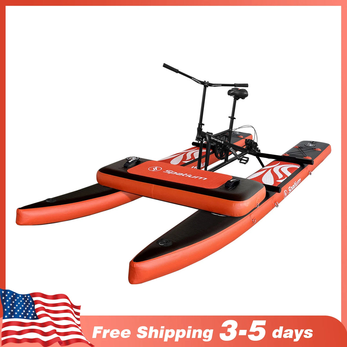 Spatium Water Bikes for Lake Inflatable Water Bike 3.0 Adult Inflatable Pontoon Water Bicycle  3-bladed Propeller Water Bike