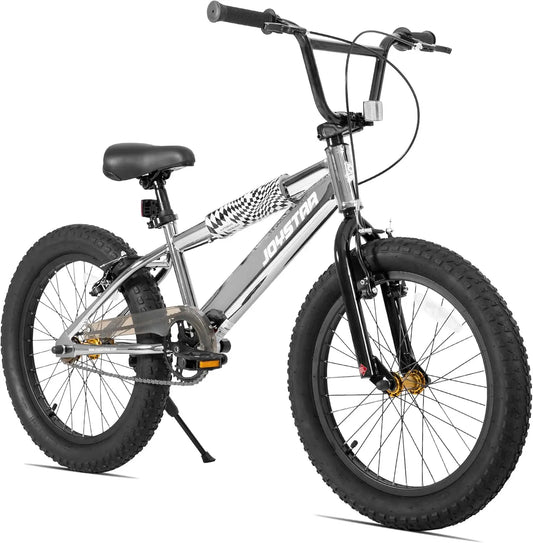 16-20 Inch BMX Style Kids Bike for Ages 3-10, Training Wheels & Metallic Colors, Children's Bicycle