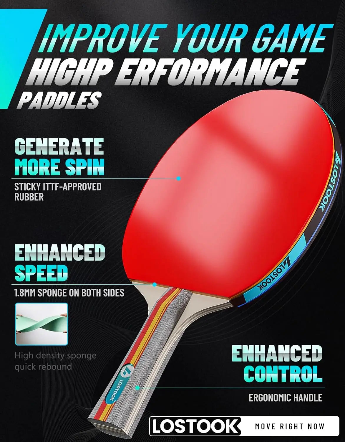 Pro Table Tennis Set: 2/4 Paddles, 3-Star Balls, Portable Net for Any Table, Home/Outdoor Games