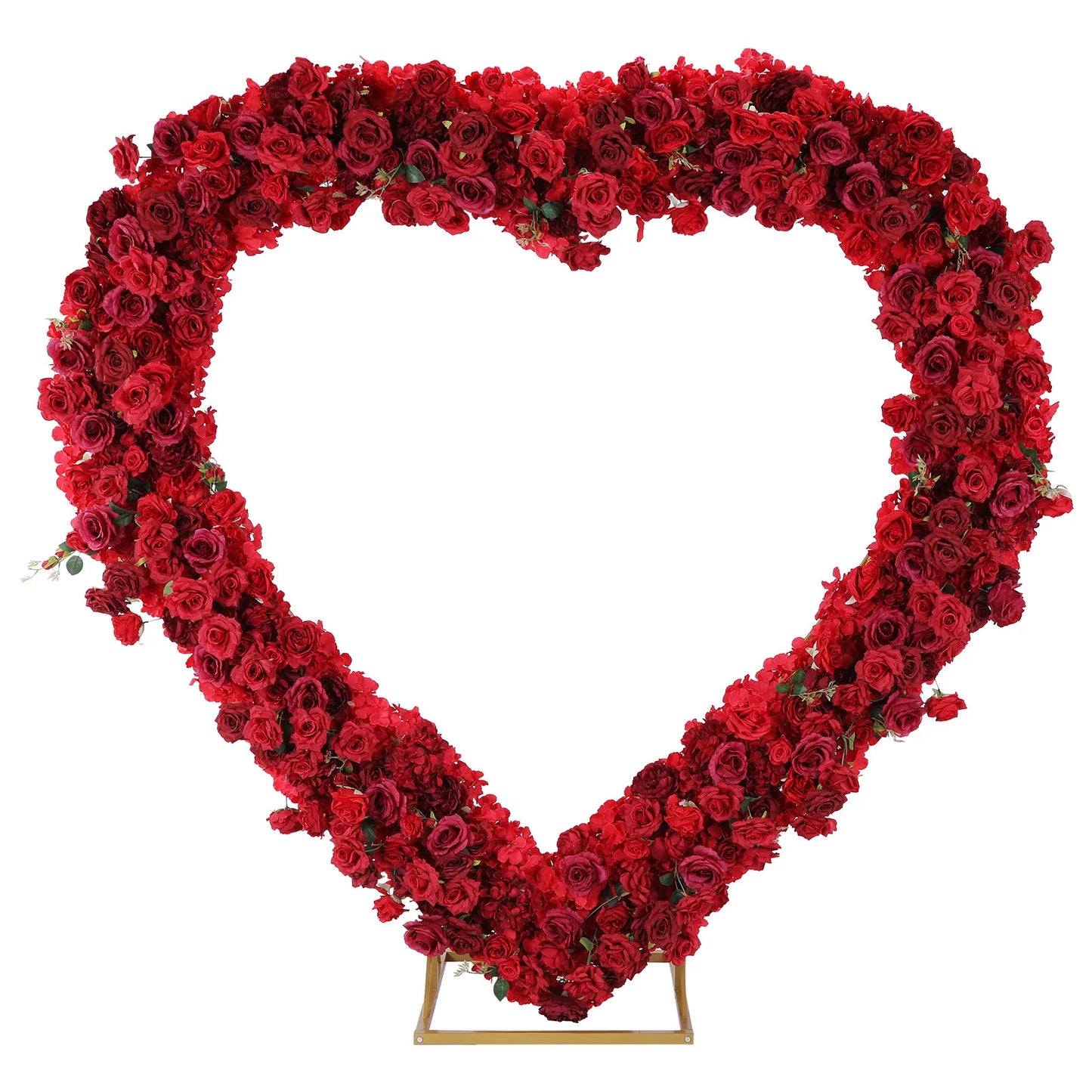 Iron Art Flowers Backdrop Stand Detachable Heart Shape Flowers Arches Stand 3FT for Ceremony Valentines Day Birthday Party Decor