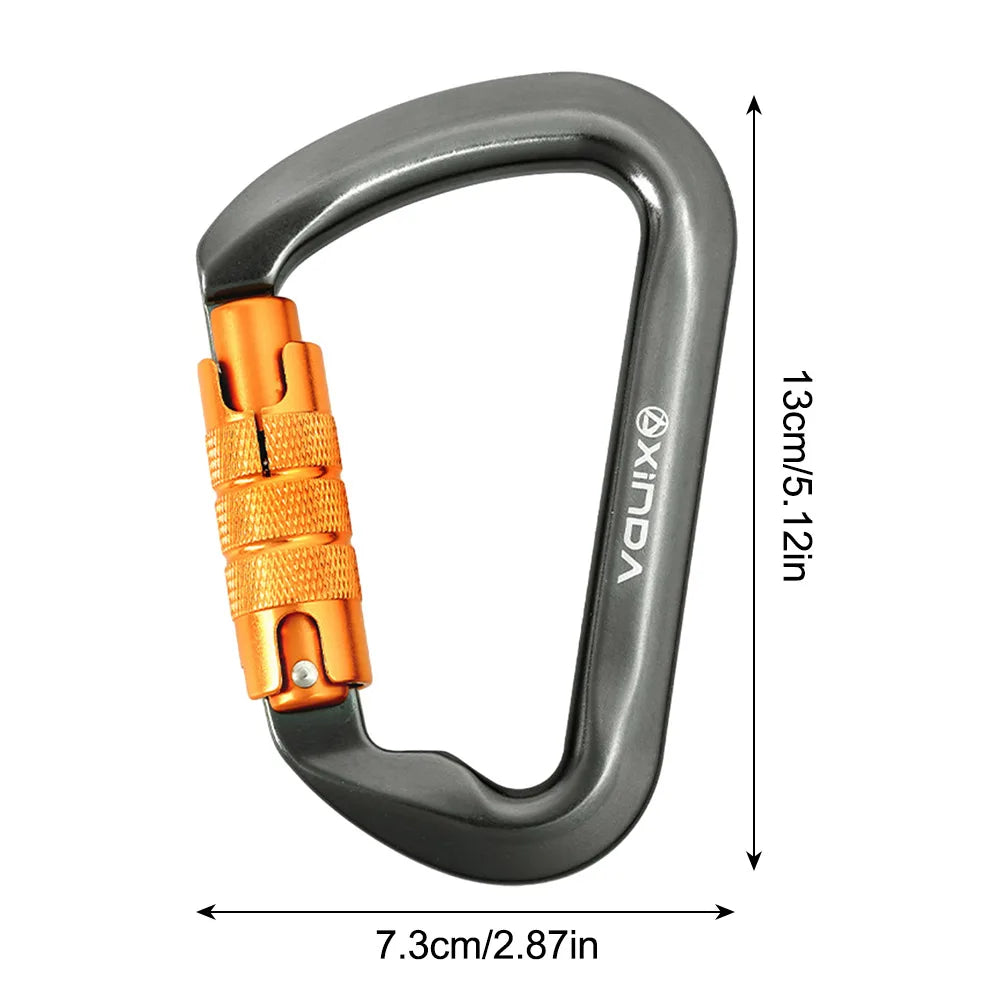 30kN Climbing Carabiner Heavy Duty Rock Climbing Carabiner Mountain Caribiniers for Climbing Mountaineering Rappelling Camping