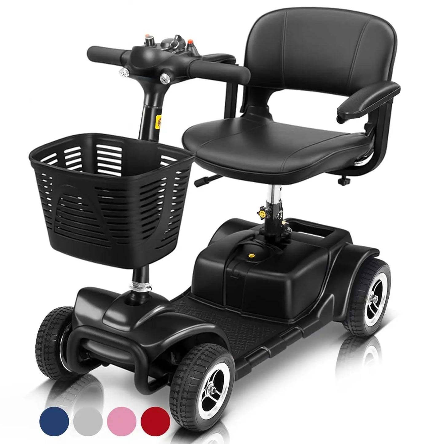 Electric 4-Wheel Mobility Scooter Heavy Duty Compact Wheelchair Device for Adult Travel Customized Portable Mobility Scooter