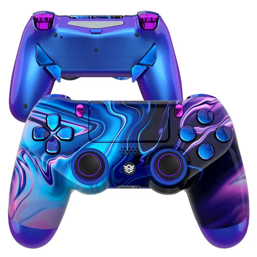 Wireless Controller with Back Buttons, 6 Profiles, Hair Triggers, Swappable Thumbsticks for PS4 - Origin of Chaos