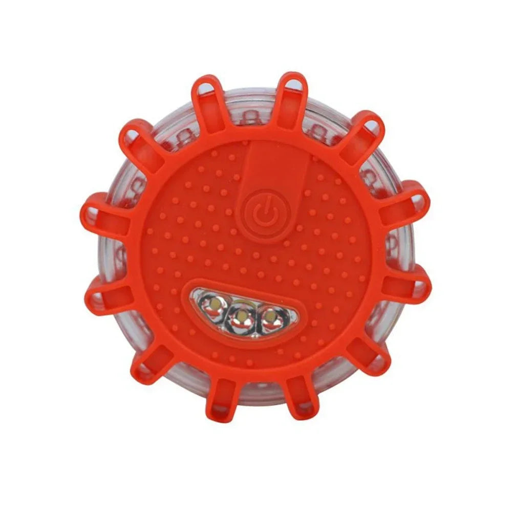 9 Modes 12 LED Roadway Safety Traffic Light Flare Flashing Warning Alarming Lamp Magnetic Base Disc Beacon for Car Truck Boat