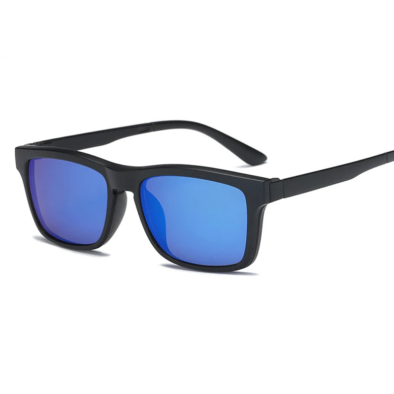 Magnetic Sunglasses Men Women Clip on Glasses Square Optic Prescription Myopia Spectacle Frames Men Outdoor Fishing GogglesUV400