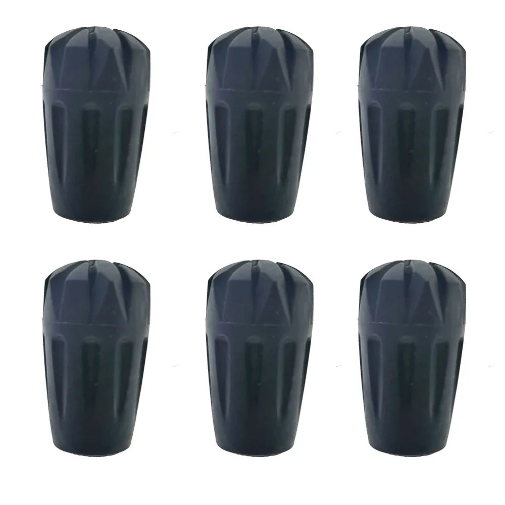6 Piece Cane Climb Replacement Alpenstock Hike Protector Cap Tip Rubber Basket Snow Sport Trekking Pole Nordic Walk Stick Camp