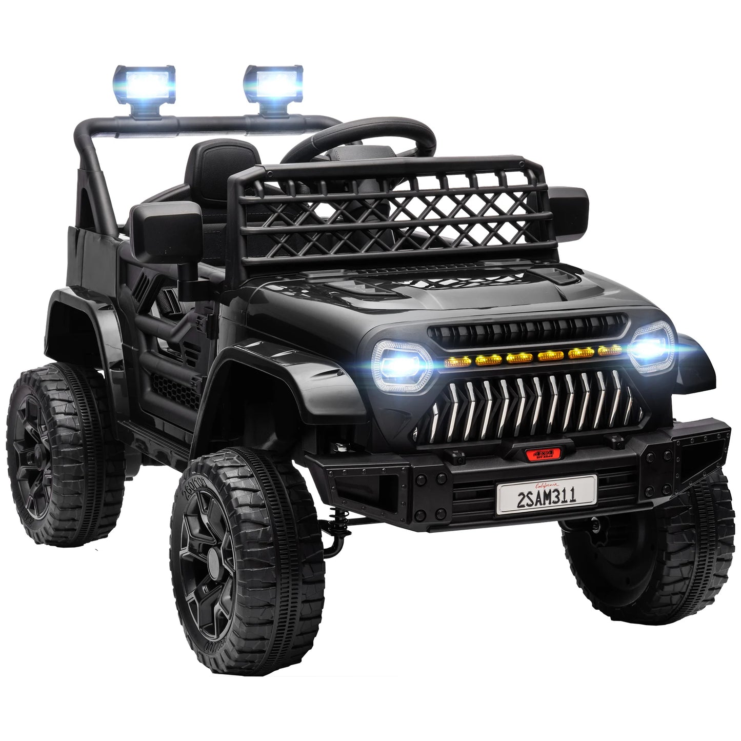 12V Ride on Truck W/ Spring Suspension, Remote, Pink