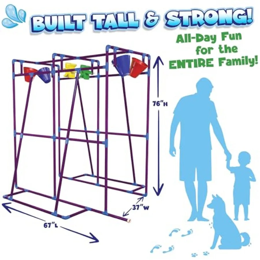 PUDDLE SPLASHERS Outdoor Water Play for,Backyard Waterpark Sprinkler Summer Toy, Fun Outside Play Structure for with Sprinkler,