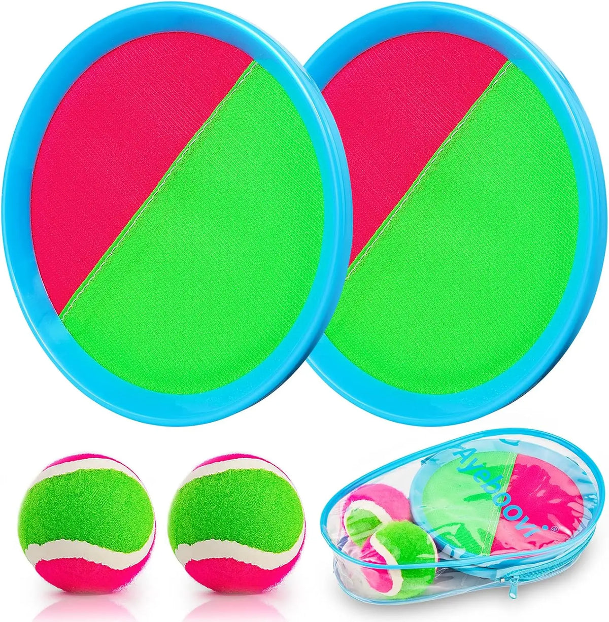 Ayeboovi Upgraded Toss and Catch Ball Set Outdoor Beach Yard Backyard Games, Kids Interactive Sports Toys Birthday Presents for Boys Girls 3-10 Years Old