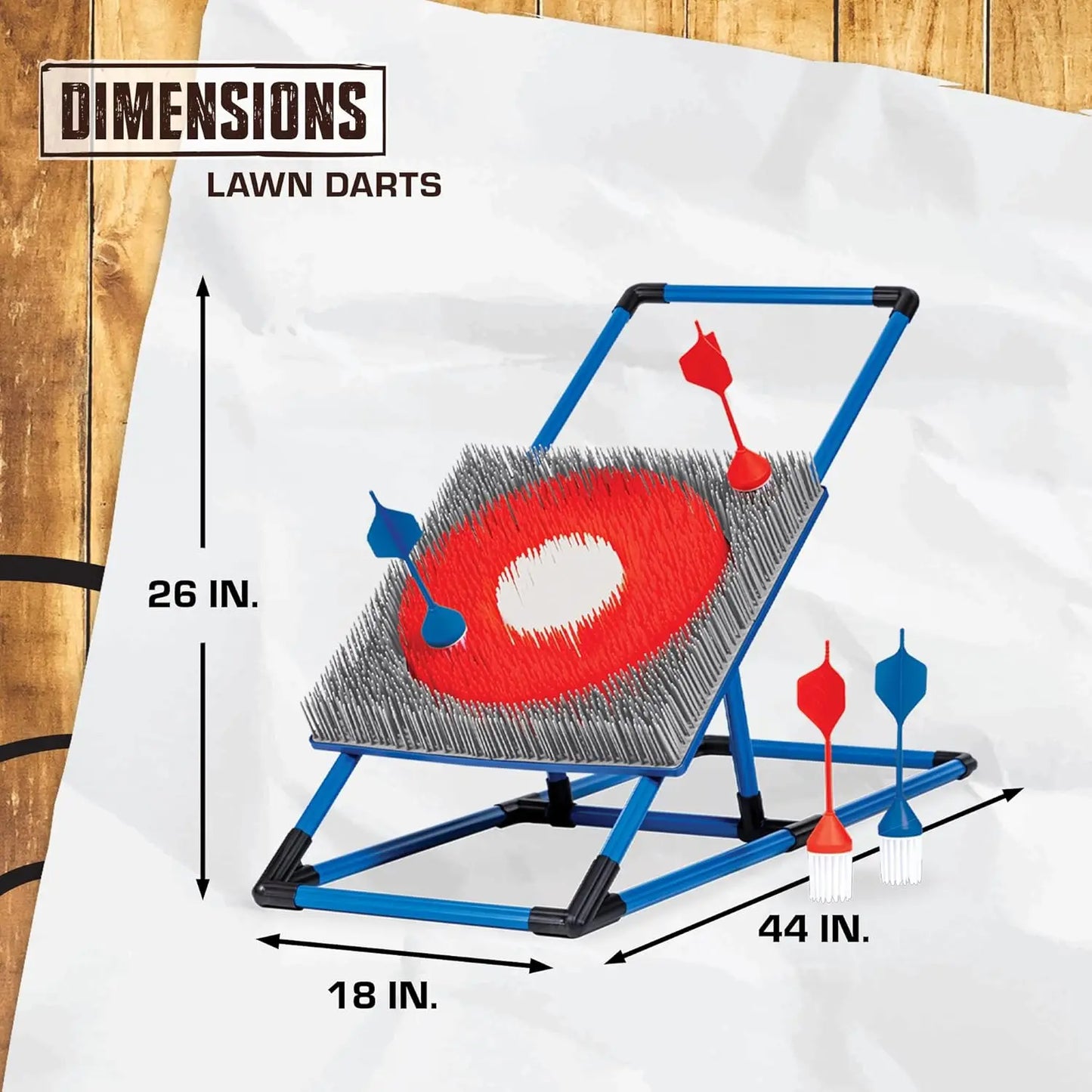 Axe Throwing Target & Lawn Dart Combo Set - 2-in-1 Backyard Game for Indoor and Outdoor Fun