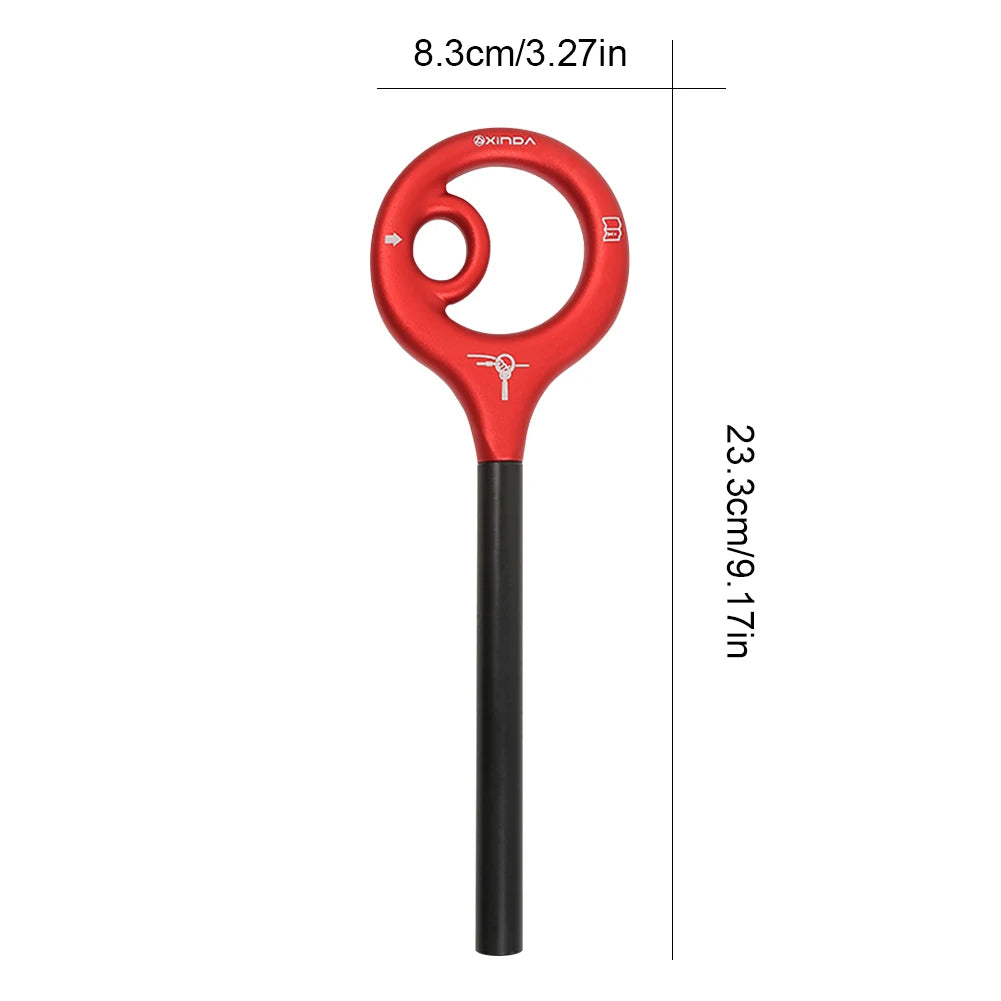 9-Shape Rigging Descender Aluminum Alloy Rock Climbing Carabine Rock Climbing Cable Descent Device for Rappeling Device