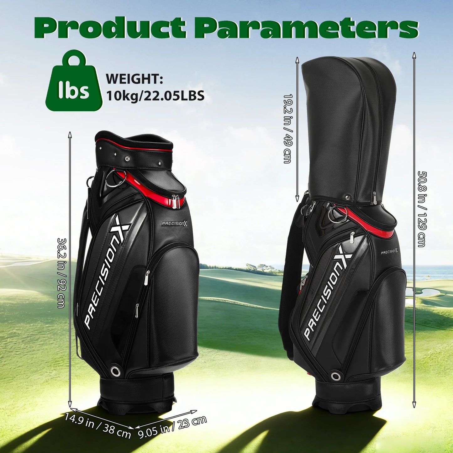 1 Set Men's Golf Club Set (3 Wooden Clubs, 1 Hybrid Club, 6 Iron Clubs, 1 Pitching Wedge, 1 Putter), Including Golf Bag And 5 Club Covers, Specially Designed for Right-handed Golfers | Suitable for Beginners And Intermediate