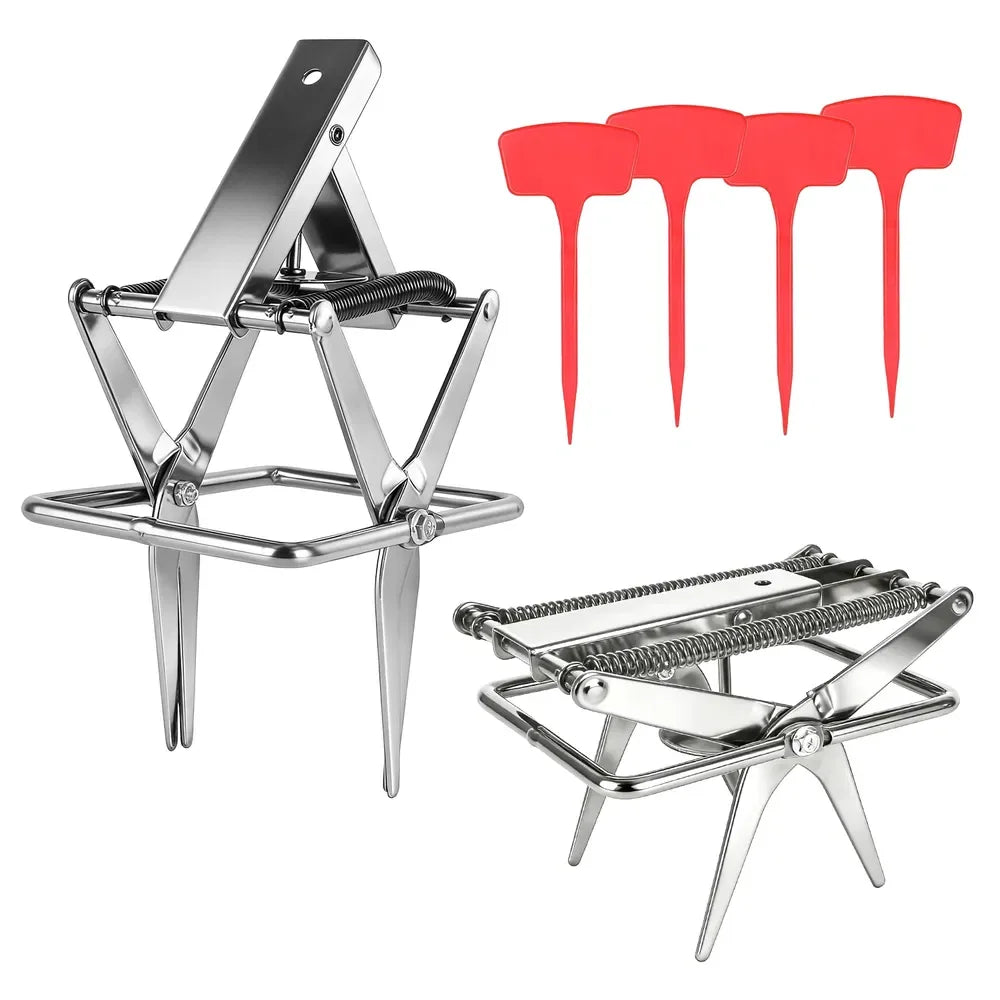 2PCS Easy Setup Mole Traps Outdoor Reusable Scissor Mole Gopher Rodent Control Trap Solid Metal Material For Lawn Garden Yard